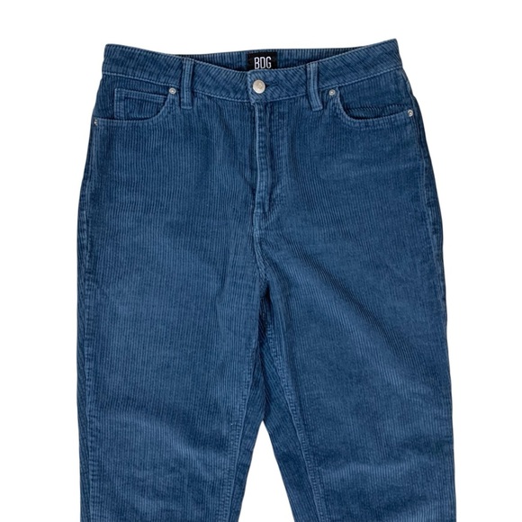 BDG Urban Outfitters Blue Corduroy Mom Jeans High Rise Tapered Leg 28 - Picture 2 of 7